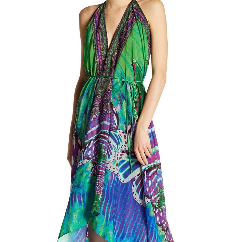3 Way long dress in purple